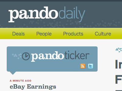 Pando Daily - Home Page Design ars maquette blue clarendon green pandodaily