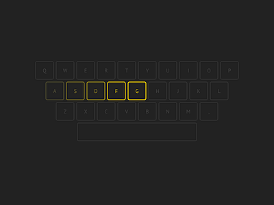 Keyboard Concept black clean concept flat interface keyboard minimal ui ui design yellow