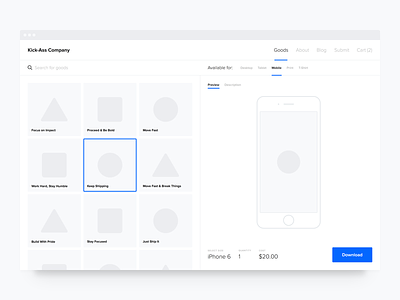 WIP — Product Page button clean concept flat minimal product shop typography web website