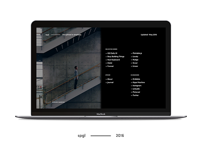 spgl.co — 2016 Concept 2.0 clean dark flat minimal portfolio reboot redesign typography ui web design website