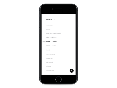 spgl.co — 2017 Mobile Nav clean flat minimal mobile nav navigation portfolio simple typography ui web design website