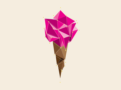 Ice Cream debut geometric ice cream illustration vector