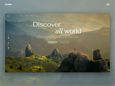 Travel web-design concept