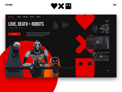 Love, Death + Robots web-design concept design main page typography ui ux webdesign website