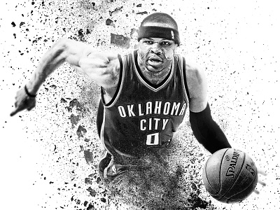 Westbrook 'Path of Destruction' Artwork basketball digital art nba photo manipulation russell westbrook sport