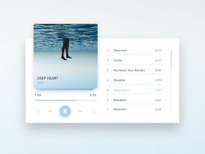 Daily UI #009 Music Player app clean flat music player ui user interface
