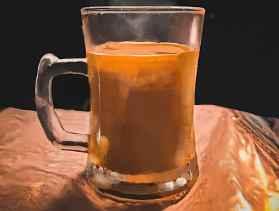 have a cup of tea ? artwork digital painting digitalart earth flat minimal photography tea