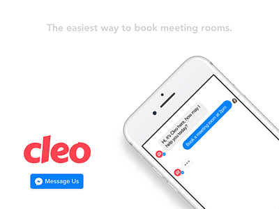 Cleo - The easiest way to book meeting rooms. booking chat chatbot cleo facebook meeting messenger platform rooms schedule