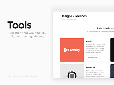 Tools now on DesignGuidelines!