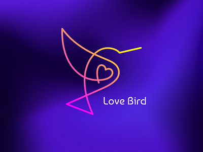 Love Bird abstract apps bird branding design elegant gradient graphic design icon illustration logo love modern typography vektor