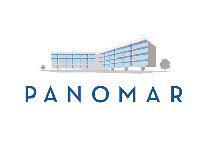 Panomar Apartments Logo design illustration logo logotype typography vector