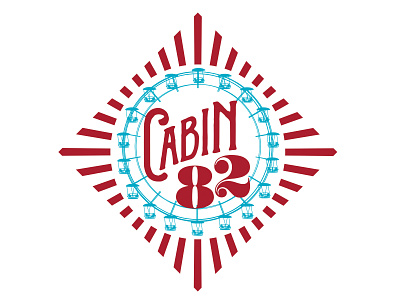 Cabin 82 design illustration logo logotype typography vector