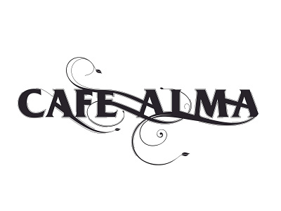 Cafe Alma logo design logo logotype typography vector