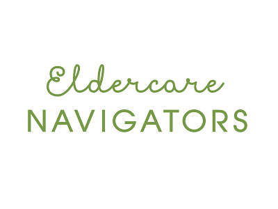 Eldercare Navigators design logo logotype typography