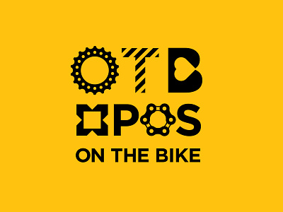 On The Bike Logo branding design illustration logo logotype typography vector