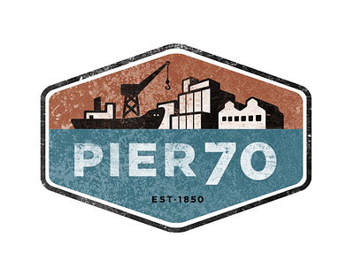 Pier 70 SF branding design illustration logo logotype typography vector