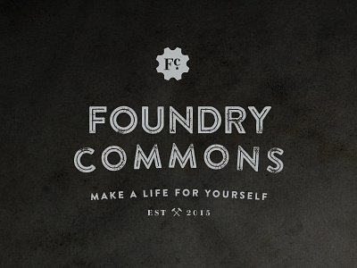 Foundry Commons logo branding design logo logotype typography