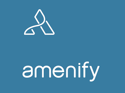 Amenify Logo blue branding design illustration logo logotype typography vector