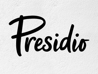 Presidio Logo design logo logotype typography vector