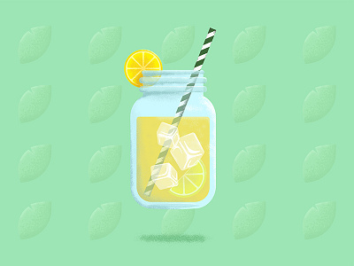 Summer Treat . Part 2 illustration jar lemonade summer sweet texture
