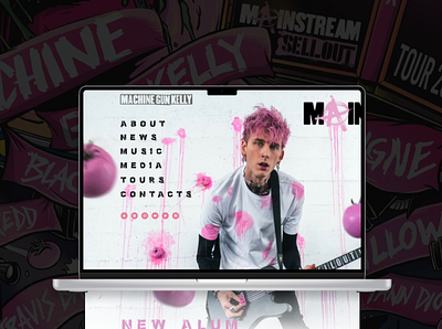 MGK Mainstream Sellout - Landing page landing page mgk music web design