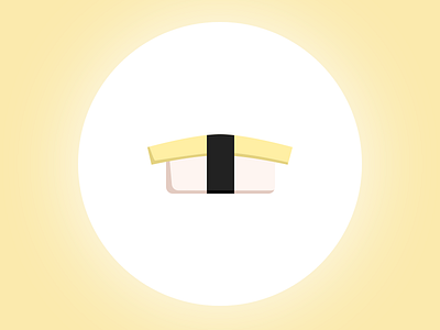 (3/100) Tamago Sushi 100 day challenge design flat icon illustration logo minimal sushi tomago ui vector yellow