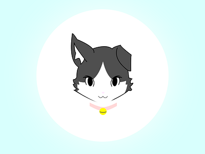(6/100) Cat 100 day challenge anime cat design flat illustration kitten logo minimal ui vector