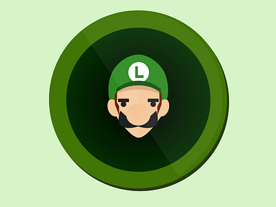 (9/100) Luigi 100 day challenge design illustration luigi mario minimal nintendo smash bros super mario ui vector videogame videogames