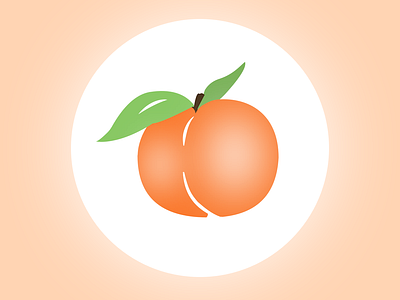 (19/100) Peach 100 day challenge art chibi cover cute design flat fruit illustration logo minimal orange peach peachy ui vector