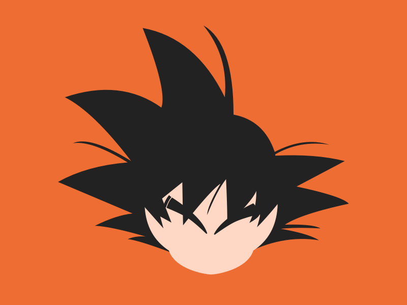 (41/100) Son Goku dbz dragonball fanart cartoon warrior orange japanese japan saiyan son goku goku videogame videogames anime flat vector minimal illustration design 100 day challenge