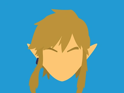 (42/100) BOTW Link 100 day challenge blue design flat hero icon illustration legend of zelda link main icon minimal nintendo nintendo switch triforce ui vector videogame videogames zelda zelda icons