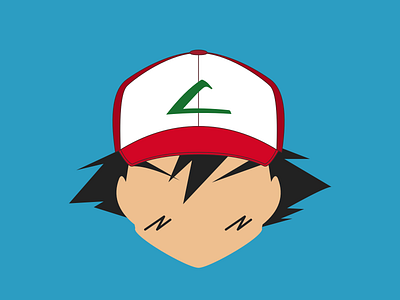 (45/100) Ash Ketchum 100 day challenge 90s anime ash ash ketchum blue design flat illustration minimal pikachu pokemon pokemon trainer pokemon yellow pokemongo trainer vector vhs videogame videogames