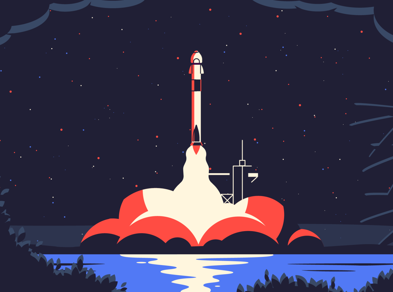  Rocket Launch by Nat lia Brondani on Dribbble