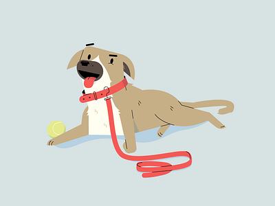 Dog animal character dog flat illustration pet vector