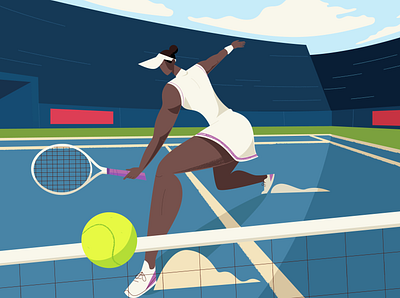 Tennis player athletes character design flat illustration sports tennis vector woman