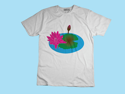 Water Lilly Graphic T Shirt Design For Kids design graphic design graphic t shirt graphic t shirt design illustration kids kids t shirts vector