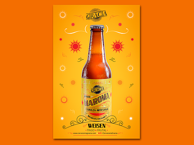 Maroma Poster art direction branding craft beer graphic design label poster