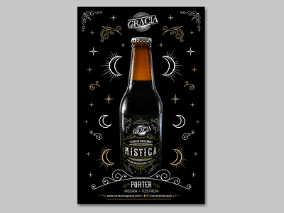 Mística Poster art direction branding craft beer graphic design label poster