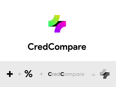 Logo for credit compare service compare credit finance logo percent