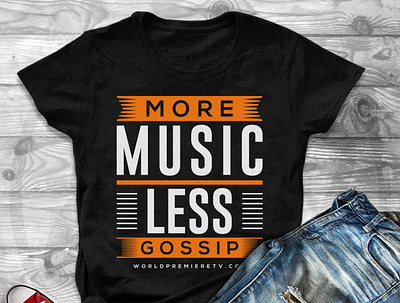 More music Less Gossip t shirt design typography adobe illustrator cc amazing t shirt bulk t shirt design service clothing brand creative shirt design creative t shirt design service custom t shirt funny shirt design illustration logo for t shirt minimalist t shirt design t shirt design t shrit design tutorial typography typography t shirt