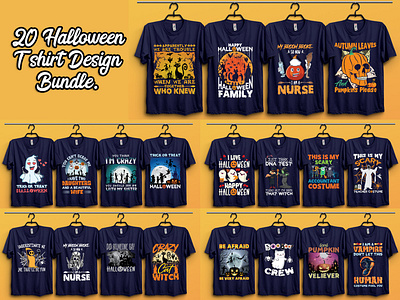 Halloween T shirt design bundle funny halloween service