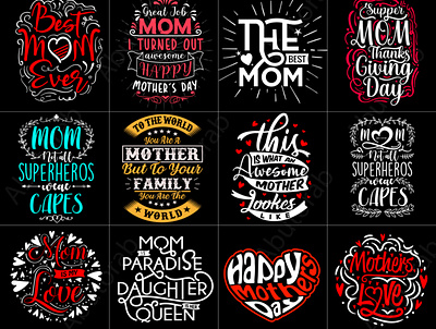 Typography Creative Mother's Day MOM lover t shirt Design best t shirt typography designs graphic design