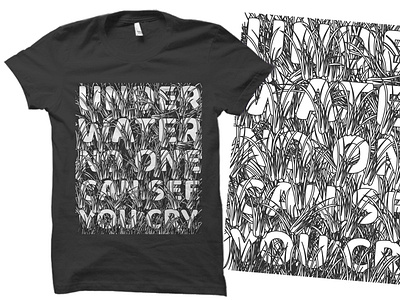 Underwater no one can see you cry typography t shirt design