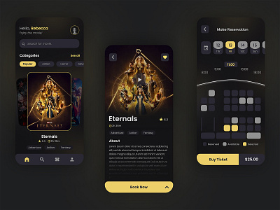 Cinema Booking App Design app design ui ux