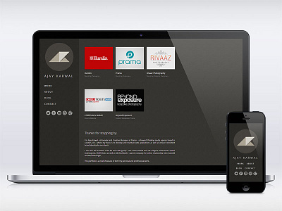 Desktop and mobile website screenshots
