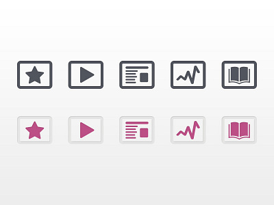 Icons flat grey icons illustration pink