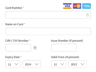 Payment form layout credit card form payment secure