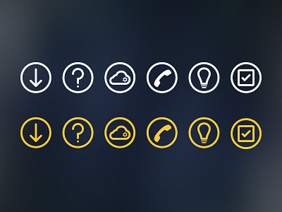 Thick line icons