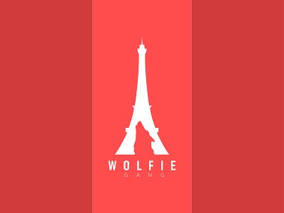 Wolf And Eiffel Tower Logo 2d logo branding clean logo design eiffle tower logo graphic design logo minimal logo minimalist logo modern logo negative space logo paris logo simple logo trendy logo unique logo vector wolf logo