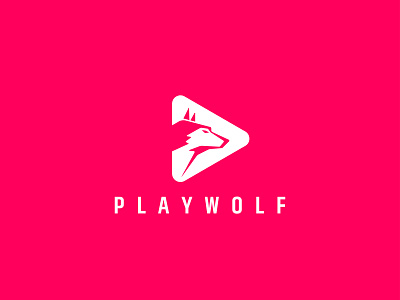 Wolf And Play Button Logo